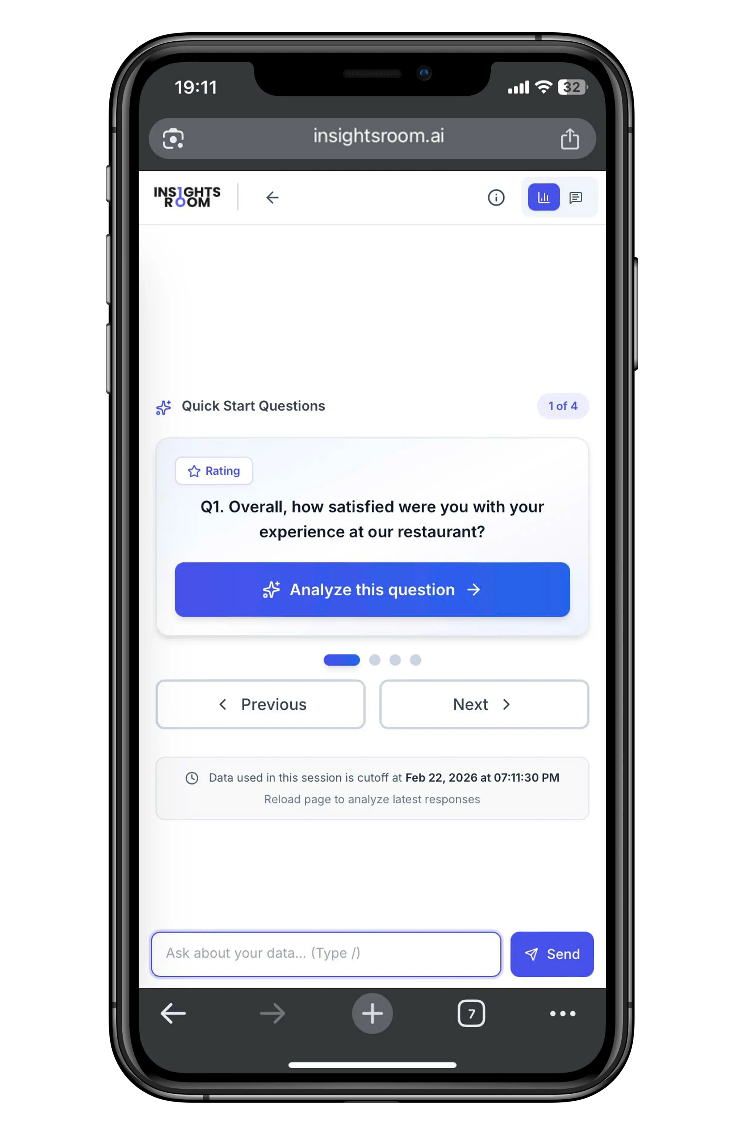 Analyze survey interface